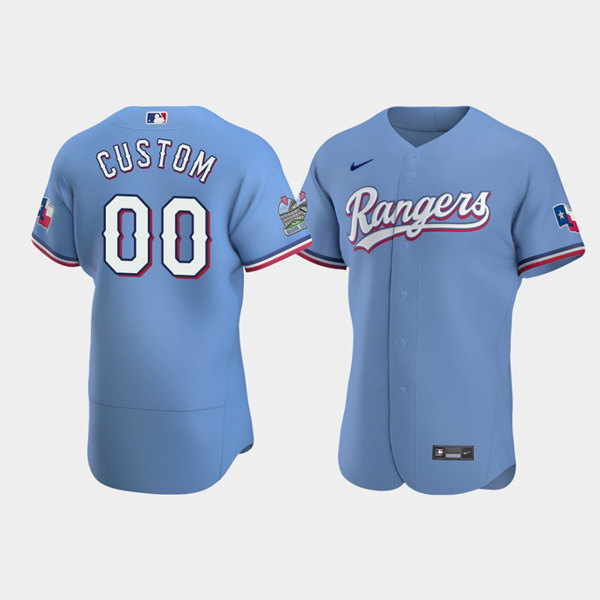 Men's Texas Rangers ACTIVE PLAYER Custom Light Blue Stitched Jersey Men's Texas Rangers ACTIVE PLAYER Custom Light Blue Stitched Jersey